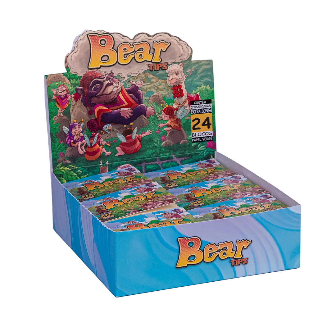 BEAR TIPS - EXTRALONGA C/24 BLOCOS - PAPEL VERGE C/ DIVISORIA - 40 FOLHETOS P/ BLOCO