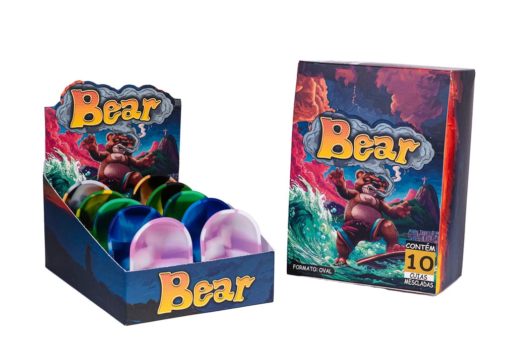 CUIA DE SILICONE MESCLADA BEAR - OVAL - DISPLAY C/10 UND