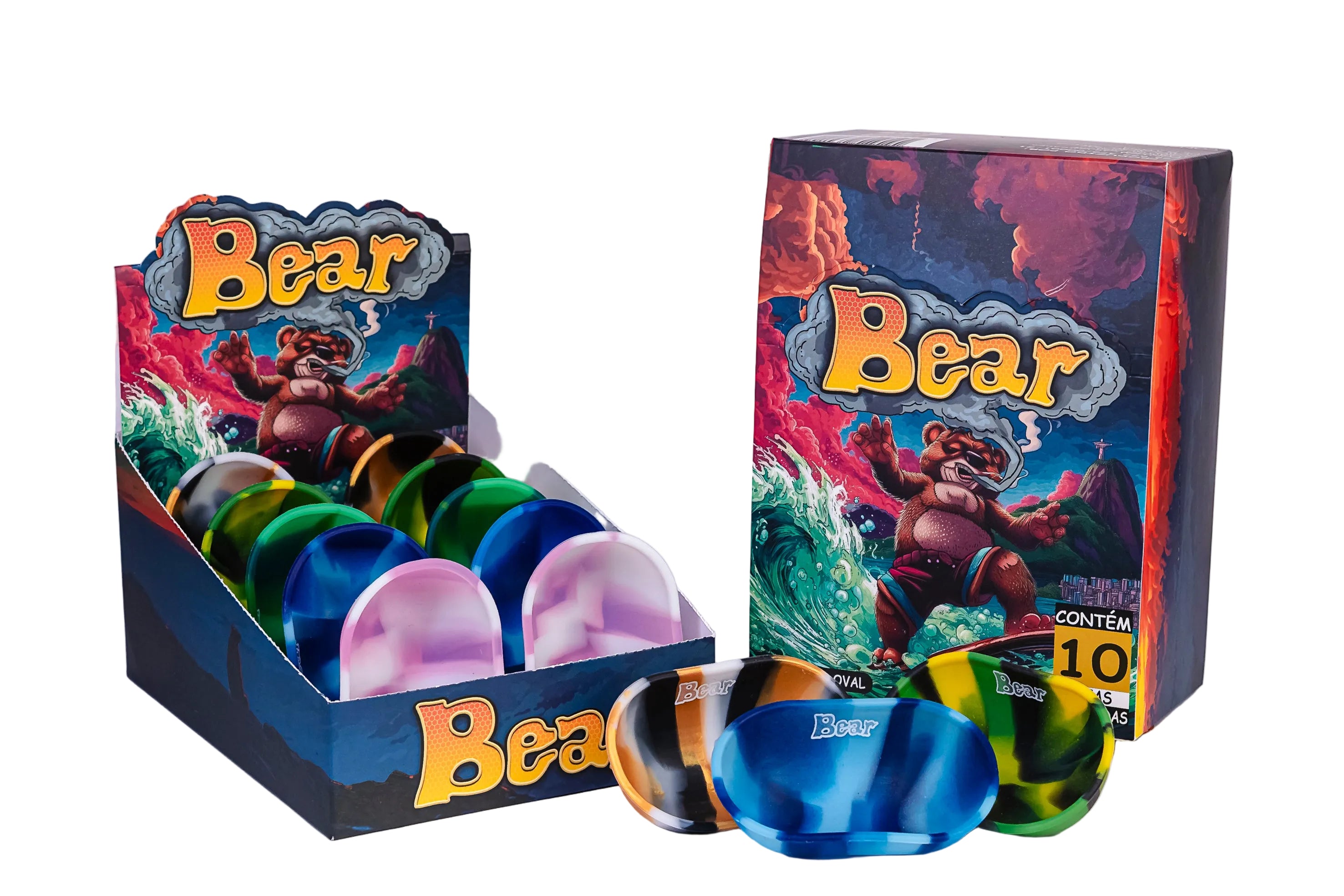 CUIA DE SILICONE MESCLADA BEAR - OVAL - DISPLAY C/10 UND