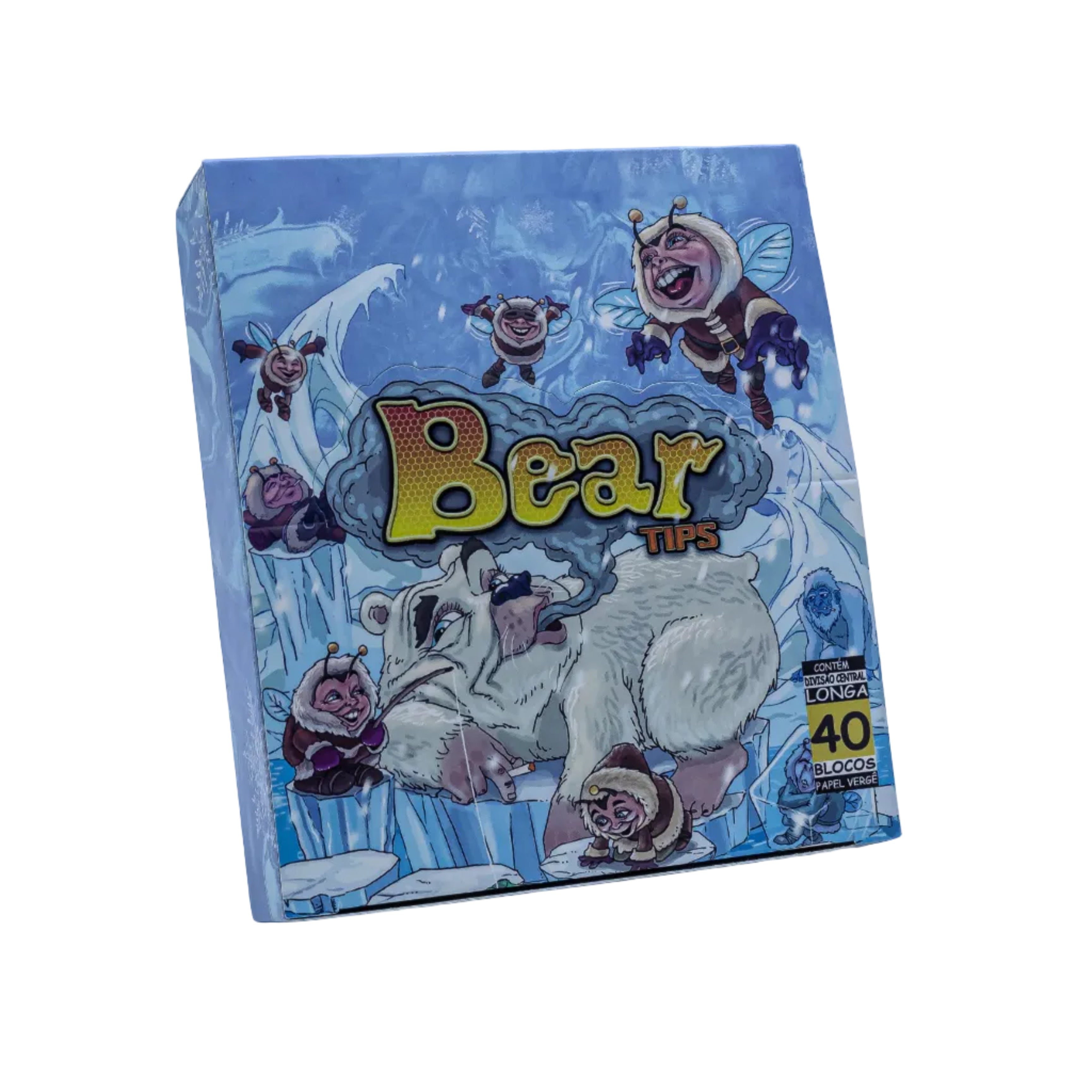 BEAR TIPS - LONGA C/40 BLOCOS DE PITEIRA - PAPEL VERGE C/ DIVISORIA - 32 FOLHETOS P/ BLOCO