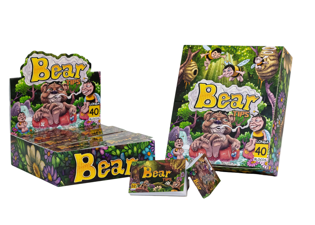 BEAR TIPS - LONGA C/40 BLOCOS DE PITEIRA - PAPEL OFFSET - 32 FOLHETOS P/ BLOCO